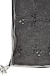 Buy_Pooja Peshoria_Black Georgette, Satin Sequins, Embroidery Square Neck Hand Kurta Set _Online
