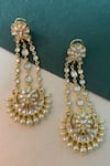 Shop_Saga Jewels_White Pearls Designer Earrings _at_Aza_Fashions