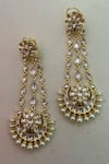 Shop_Saga Jewels_White Pearls Designer Earrings _Online_at_Aza_Fashions