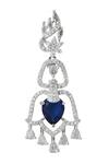 Buy_Nazaakat By Samara Singh_Blue American Diamond Earrings _Online_at_Aza_Fashions