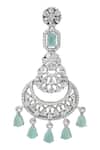 Shop_Nazaakat By Samara Singh_Aqua American Diamond Earrings _Online_at_Aza_Fashions