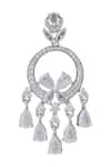 Buy_Nazaakat By Samara Singh_White American Diamond Earrings _Online_at_Aza_Fashions