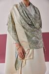 Shop_SHAZA_Multi Color Kani Multicolor Pashmina Stole _at_Aza_Fashions