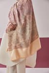 Shop_SHAZA_Pink Kani Handloom Pashmina Stole _at_Aza_Fashions