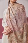 Buy_SHAZA_Pink Kani Handloom Pashmina Stole _at_Aza_Fashions