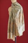 Buy_SHAZA_Peach Honey Kani Stole _at_Aza_Fashions