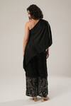 Shop_Atbw_Black Modal, Satin Pearls Embroidered Palazzo _at_Aza_Fashions