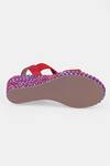 Heel Your Sole_Red Genuine Leather Wedge Sandals _Online_at_Aza_Fashions