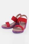 Shop_Heel Your Sole_Red Genuine Leather Wedge Sandals _at_Aza_Fashions