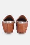 Buy_Heel Your Sole_Tan Penny Strap Woven Loafers 