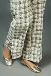 Heel Your Sole_Gold Bree Woven Ballerina Shoes _at_Aza_Fashions