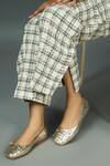 Buy_Heel Your Sole_Gold Bree Woven Ballerina Shoes _at_Aza_Fashions