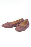 Shop_Heel Your Sole_Brown Bree Woven Ballerina Shoes _at_Aza_Fashions