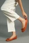Buy_Heel Your Sole_Orange Bree Woven Ballerina Shoes _at_Aza_Fashions