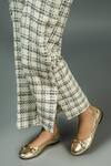 Buy_Heel Your Sole_Gold Floof Genuine Leather Ballerina _at_Aza_Fashions
