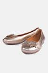Shop_Heel Your Sole_Gold Lily Flower Embellished Ballerina _at_Aza_Fashions