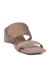 Heel Your Sole_Beige Rhinestones Brilliante Heels _at_Aza_Fashions
