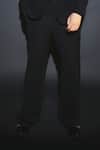 Courtyard By Abhi_Black Lycra Embroidery Japanese Tuxedo Set _Online_at_Aza_Fashions