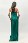 Shop_Emblaze_Green Crystals Sweetheart Neck Teal Embellished Corset Gown _at_Aza_Fashions