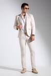 Buy_Neha Gursahani_Multi Color Satin, Linen Checkered Blazer _Online_at_Aza_Fashions