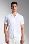 Buy_Neha Gursahani_Ivory Cotton, Linen Embroidery Designer Shirt _Online_at_Aza_Fashions