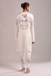 Buy_AK-OK_White Embroidery Round Neck Kurta And Pant Set _Online_at_Aza_Fashions