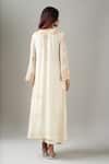 Shop_Anamika Khanna_Ivory Embroidery V-neck Kurta Set _at_Aza_Fashions