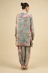 Shop_Aseem Kapoor_Multi Color Embroidery Collared Floral Shirt Trouser Set _at_Aza_Fashions