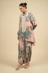 Shop_Aseem Kapoor_Multi Color Embroidery Collared Floral Shirt Trouser Set _Online_at_Aza_Fashions