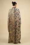 Buy_Aseem Kapoor_Beige Cotton Tassels, Embroidery High Neck, Collared Ecru Jacket Shirt Skirt Set 