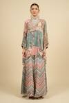 Buy_Aseem Kapoor_Multi Color Tassels, Embroidery Open , Round Jacket And Trouser Set _Online_at_Aza_Fashions