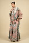 Aseem Kapoor_Multi Color Tassels, Embroidery Open , Round Jacket And Trouser Set _at_Aza_Fashions