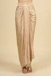 Buy_Aseem Kapoor_Beige Tassels Round Neck Ecru Kurta And Skirt Set _Online_at_Aza_Fashions