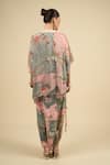 Shop_Aseem Kapoor_Multi Color Beads Round Neck Printed Jacket And Trouser Set _at_Aza_Fashions