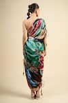 Shop_Saaksha & Kinni_Multi Color Cotton Tassels Asymmetric Mira Designer Dress _at_Aza_Fashions