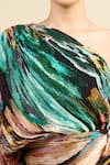 Saaksha & Kinni_Multi Color Cotton Tassels Asymmetric Mira Designer Dress _Online_at_Aza_Fashions