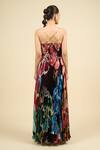Shop_Saaksha & Kinni_Multi Color Chiffon V-neck Harlow Dress _at_Aza_Fashions