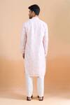Shop_Arihant Rai Sinha_Pink Cotton Embroidery Floral Print Kurta Set _at_Aza_Fashions