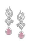 Shop Nazaakat By Samara Singh Pink American Diamond Earrings at Aza Fashions Shop_Nazaakat By Samara Singh_Pink American Diamond Earrings _at_Aza_Fashions