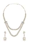 Shop Nazaakat By Samara Singh White American Diamond Jewelry Set at Aza Fashions Shop_Nazaakat By Samara Singh_White American Diamond Jewelry Set _at_Aza_Fashions