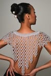 Shop_Anaash_White Designer Pearl Cape _at_Aza_Fashions