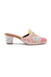 Doriaana_Multi Color Embroidery, Beads Designer Mules _Online_at_Aza_Fashions