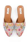 Shop_Doriaana_Multi Color Embroidery, Beads Designer Mules _at_Aza_Fashions