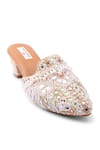 Buy_Doriaana_Gold Pearls, Beads Embellished Designer Mules _Online_at_Aza_Fashions