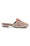 Doriaana_Multi Color Embroidery, Sequins Designer Embellished Shoes _Online_at_Aza_Fashions