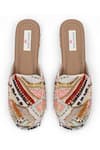 Shop_Doriaana_Multi Color Embroidery, Sequins Designer Embellished Shoes _at_Aza_Fashions