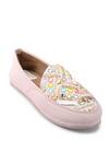 Buy_Doriaana_Pink Designer Embellished Slip-on Shoes _at_Aza_Fashions