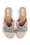 Shop_Doriaana_Pink Beads, Sequins Beaded Block Heel Sandals _at_Aza_Fashions