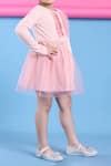 Petite Pomme_Pink Cotton Salmon Tulle Dress Set _Online_at_Aza_Fashions