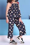 Petite Pomme_Navy Cotton Food Print Top And Pant Set _Online_at_Aza_Fashions
